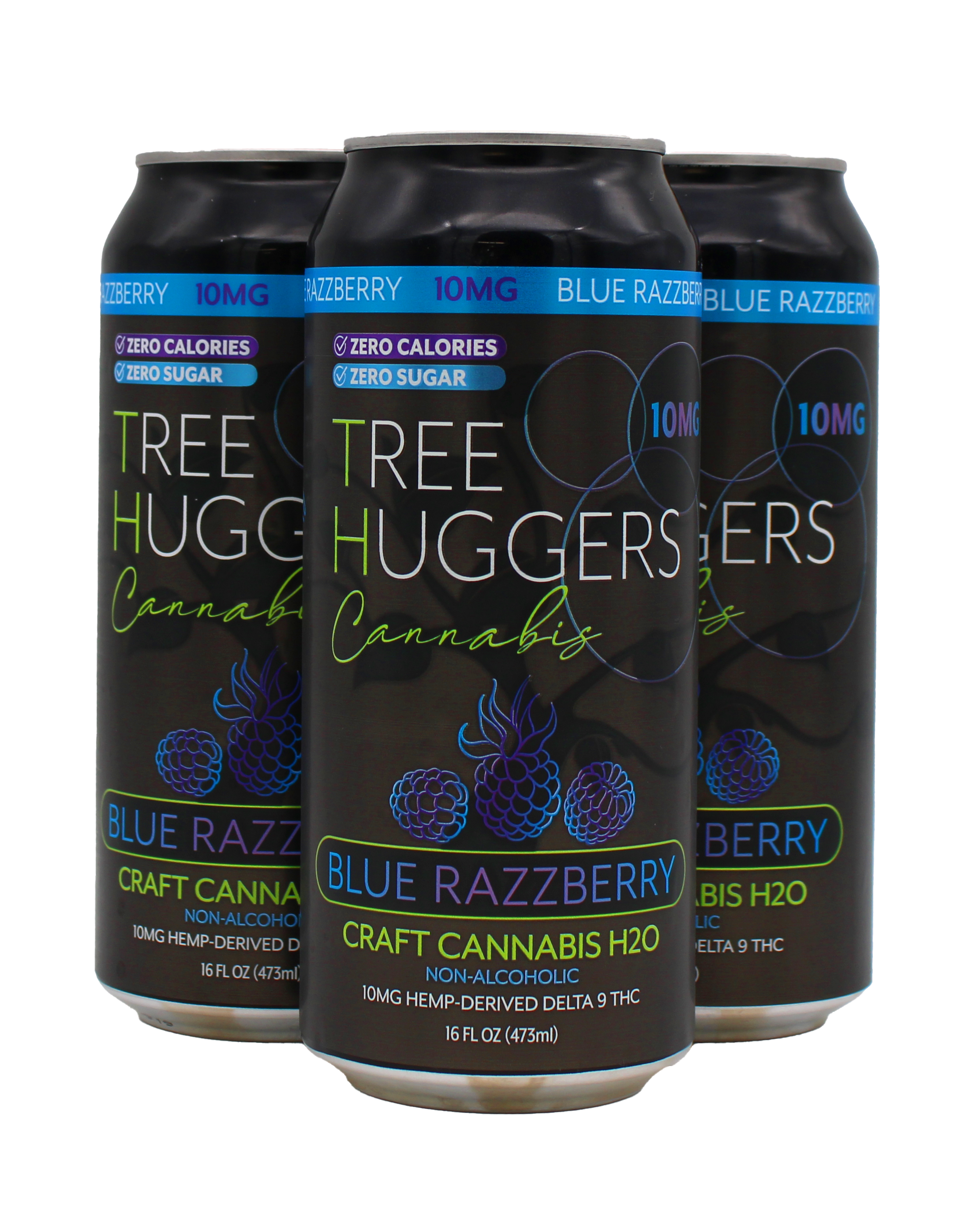 Craft Cannabis H2O 4 Pack – Blue Razzberry 10mg – Tree Huggers