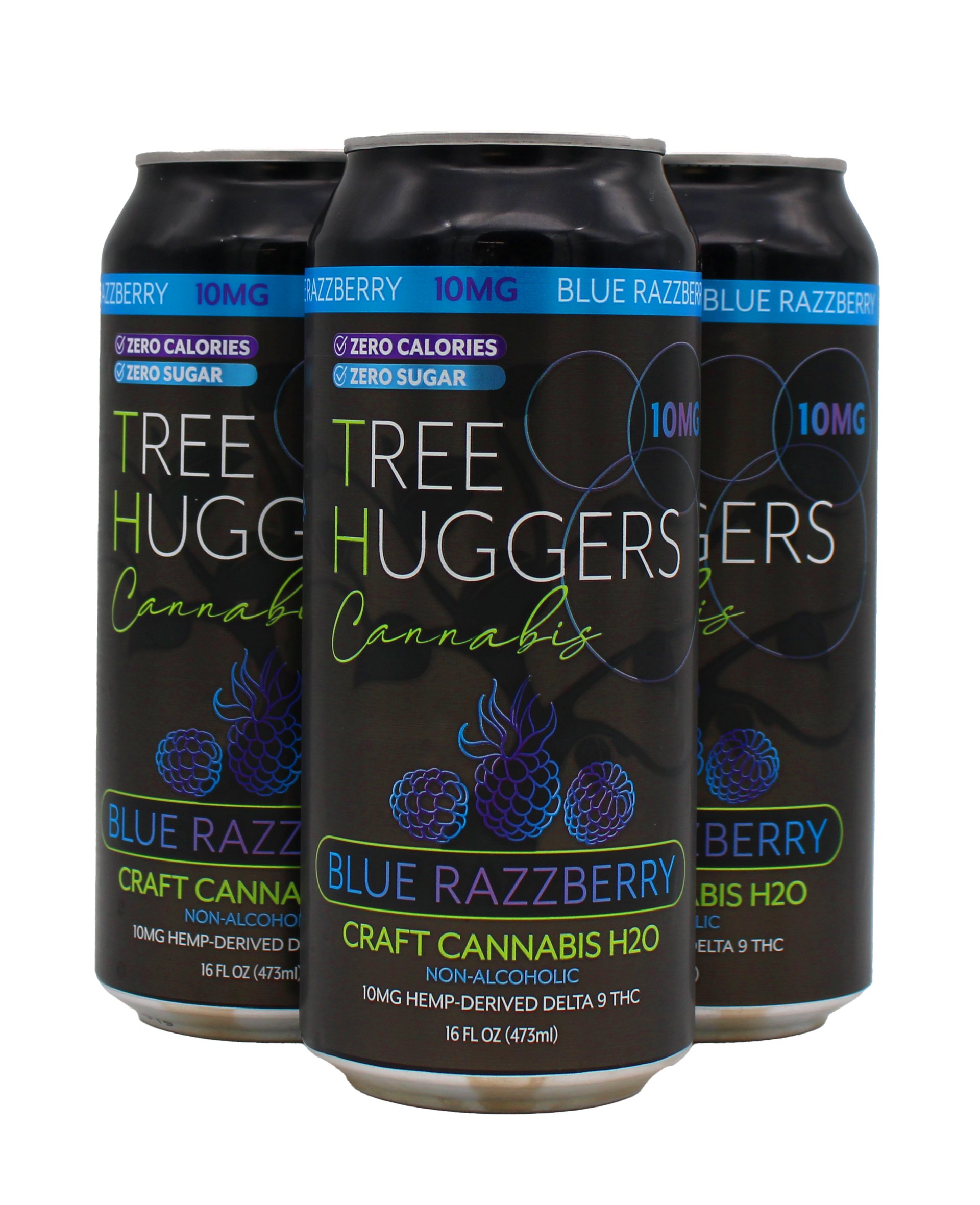 Craft Cannabis H2O 4 Pack – Blue Razzberry 10mg – Tree Huggers